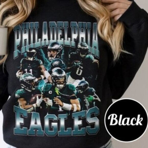Other - Philadelphia Eagles football shirt retro tee black sweatshirt
